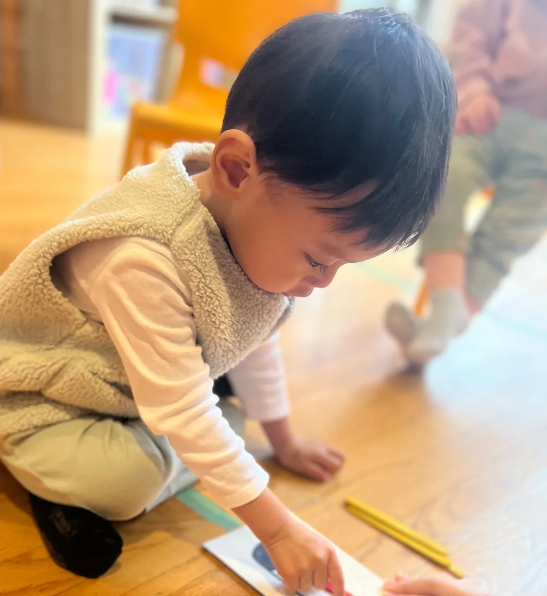 Child playing at A&B Daycare in Burnaby